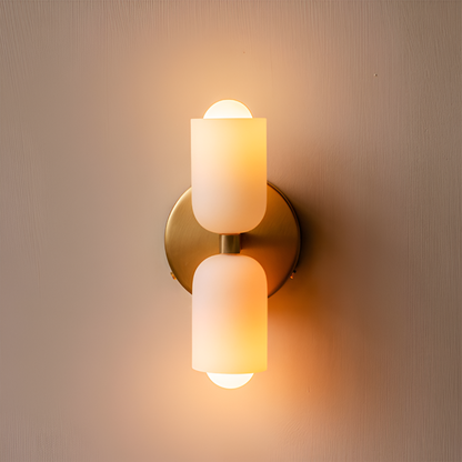 Podwójna lampa ścienna LED z akrylu i metalu