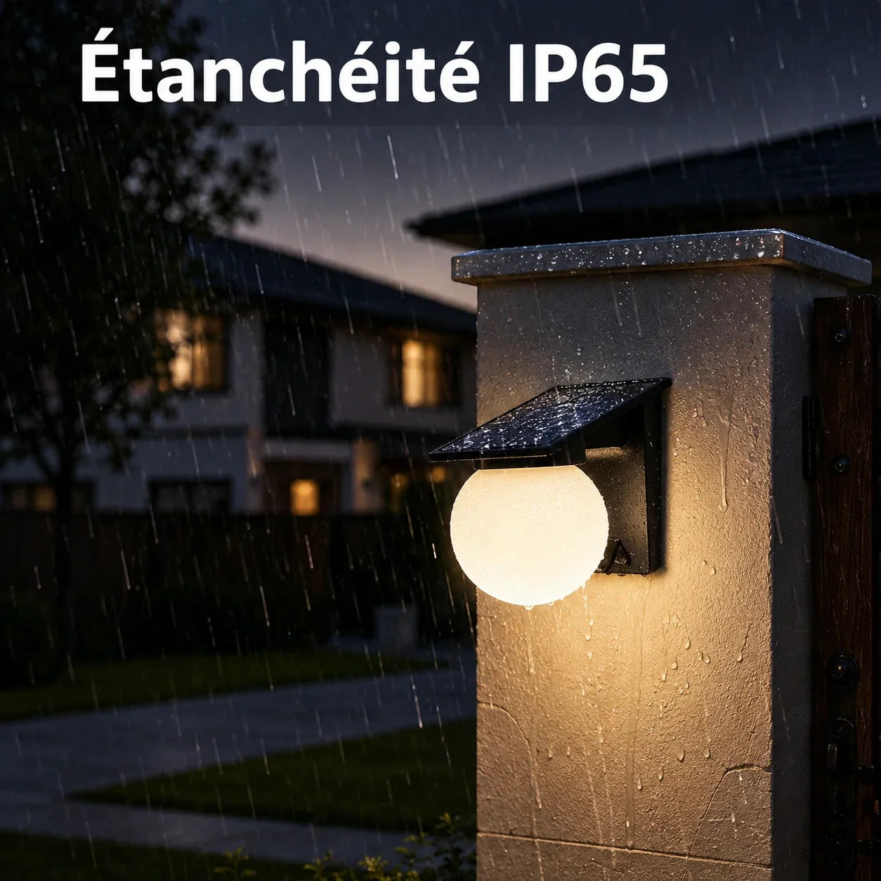 Solarna lampa ścienna LED z trzema barwami światła