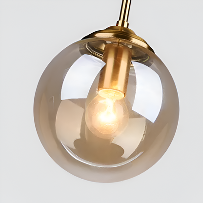 Szklana lampa wisząca LED do jadalni i salonu