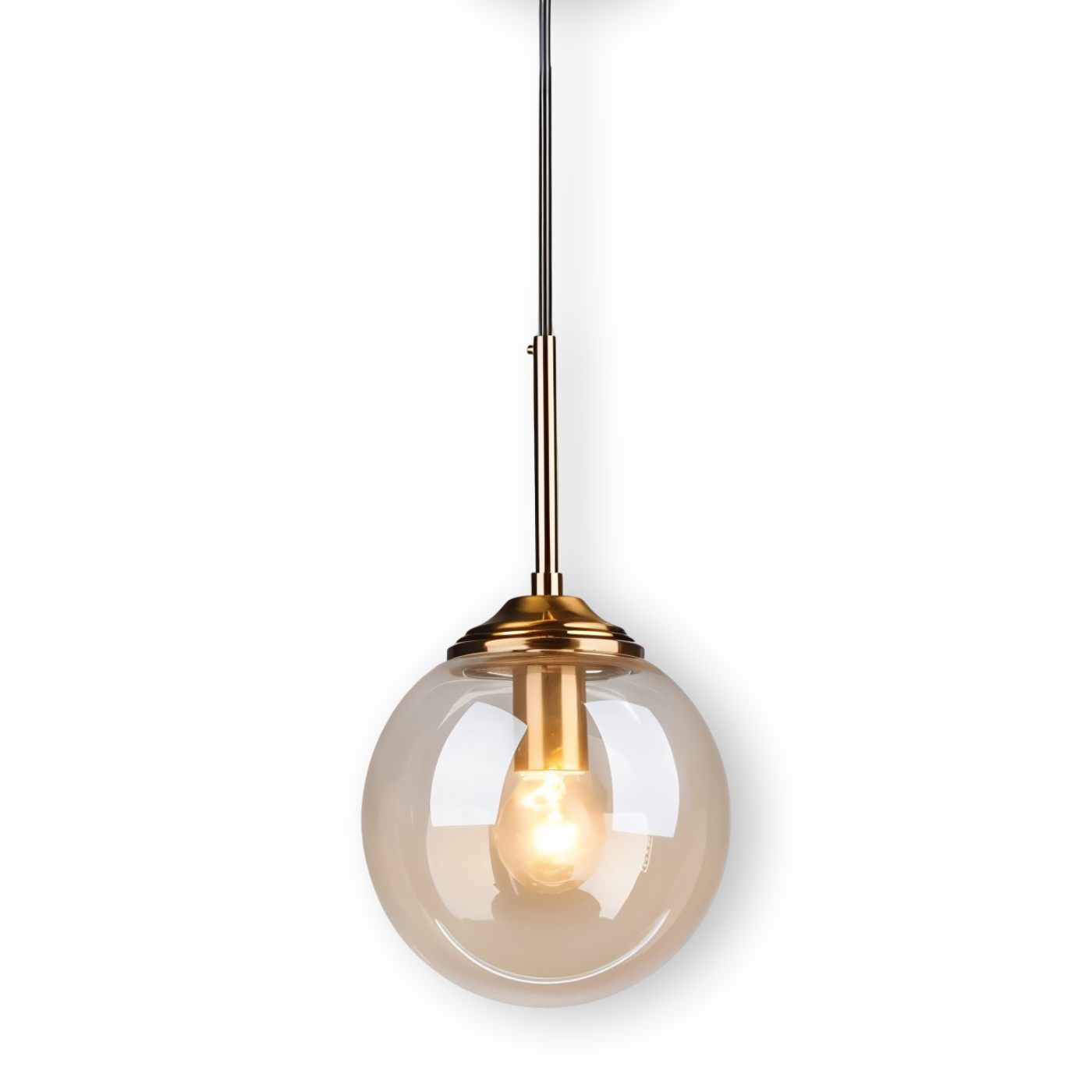 Szklana lampa wisząca LED do jadalni i salonu