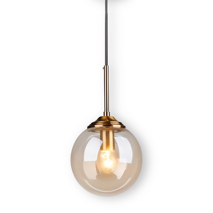 Szklana lampa wisząca LED do jadalni i salonu