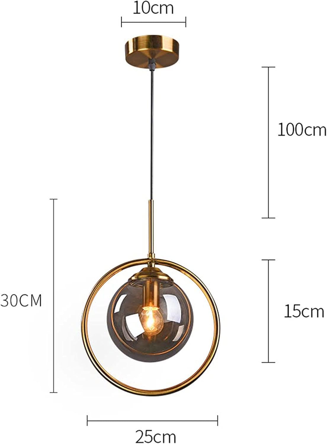 Szklana lampa wisząca LED do jadalni i salonu