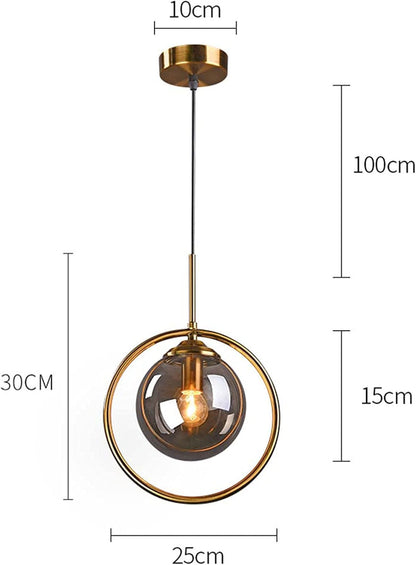 Szklana lampa wisząca LED do jadalni i salonu