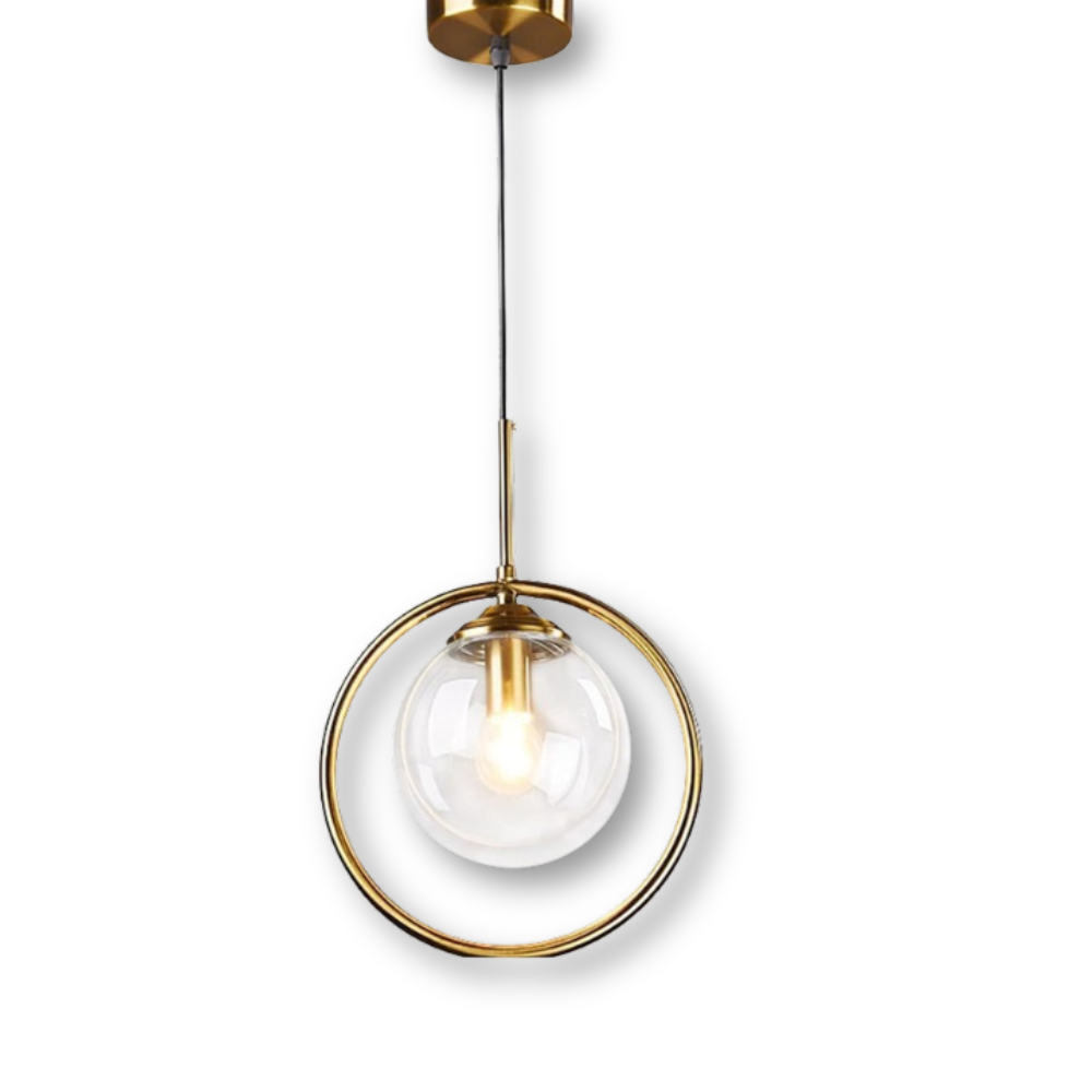 Szklana lampa wisząca LED do jadalni i salonu