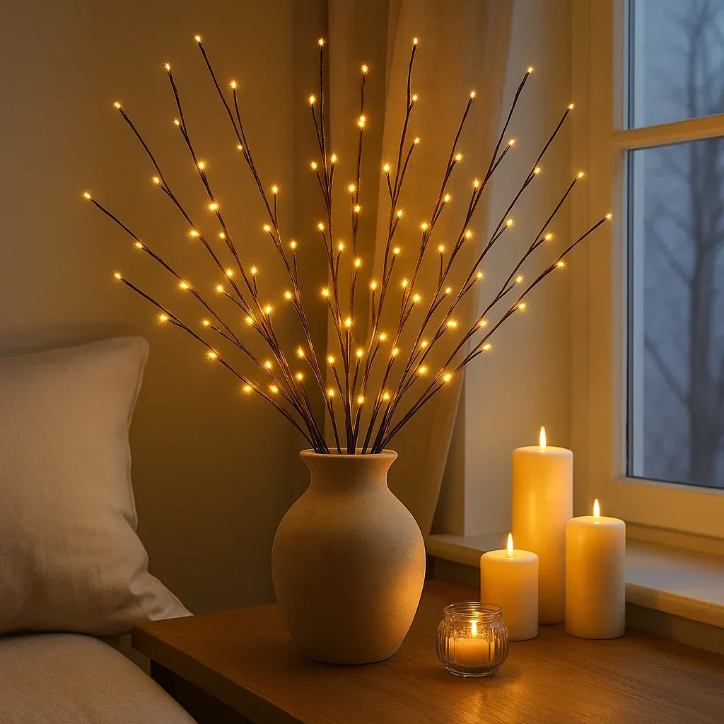 Dekoracyjne gałązki LED 68 cm z ciepłym światłem 120 LED