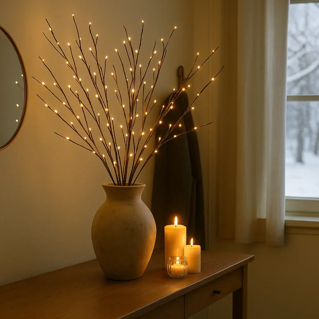 Dekoracyjne gałązki LED 68 cm z ciepłym światłem 120 LED