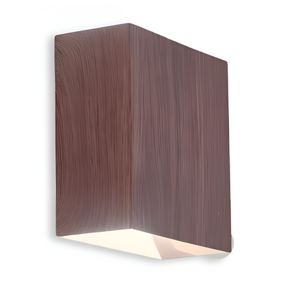 Drewniana lampa ścienna LED góra dół 12 cm