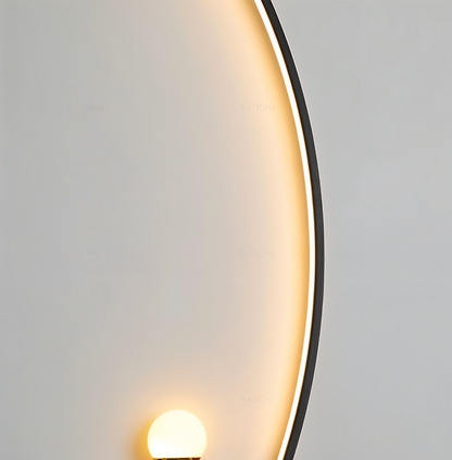 Nowoczesna zakrzywiona lampa ścienna LED aluminiowa