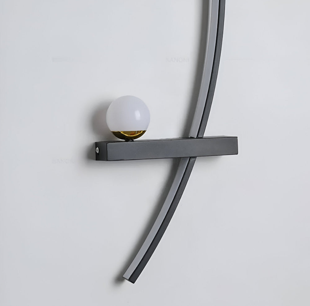 Nowoczesna zakrzywiona lampa ścienna LED aluminiowa