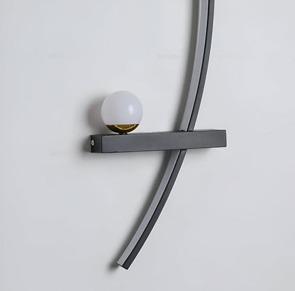 Nowoczesna zakrzywiona lampa ścienna LED aluminiowa