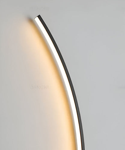 Nowoczesna zakrzywiona lampa ścienna LED aluminiowa