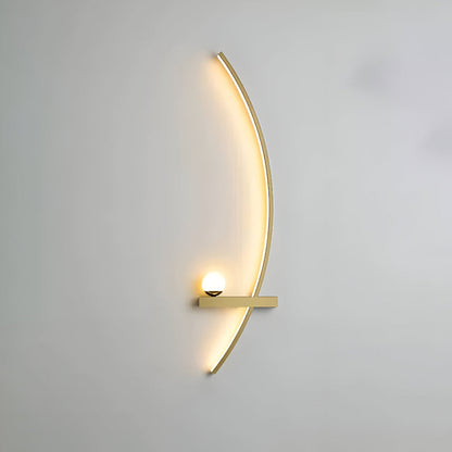 Nowoczesna zakrzywiona lampa ścienna LED aluminiowa