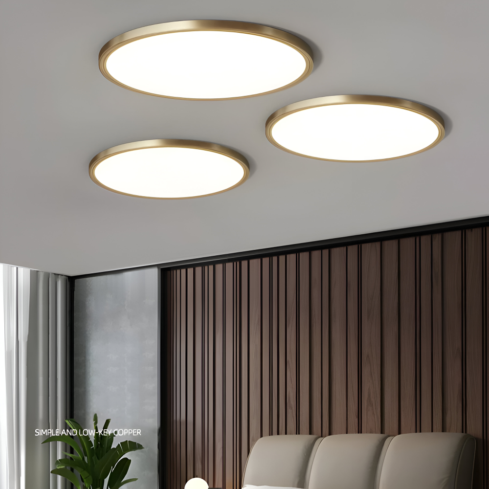Ultracienka okrągła lampa sufitowa LED do salonu