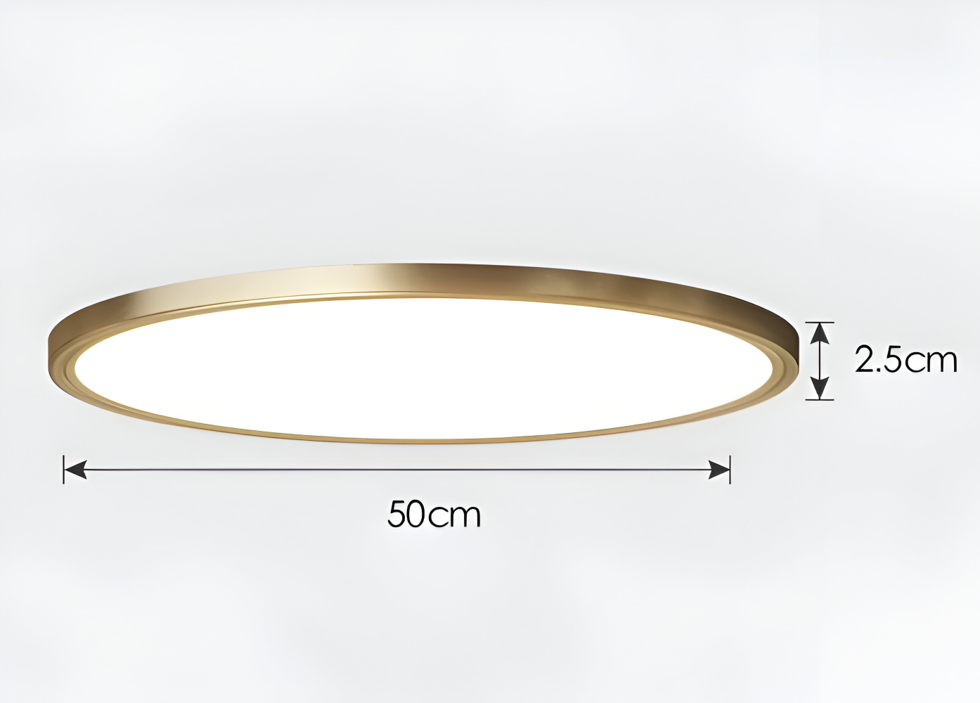 Ultracienka okrągła lampa sufitowa LED do salonu