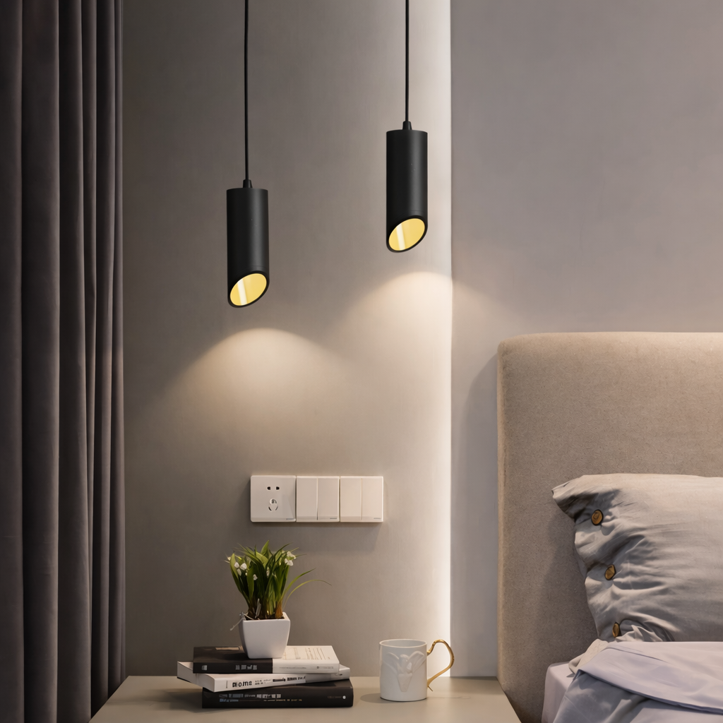 Nowoczesna lampa wisząca LED tuba aluminiowa