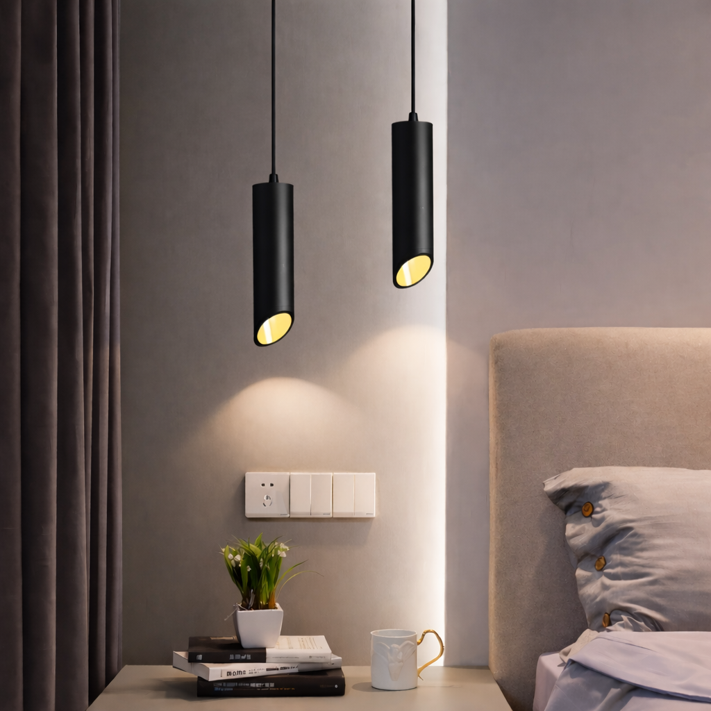 Nowoczesna lampa wisząca LED tuba aluminiowa