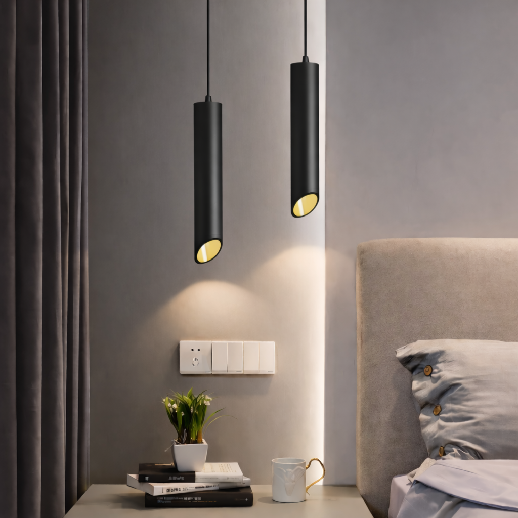 Nowoczesna lampa wisząca LED tuba aluminiowa