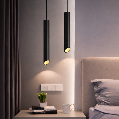 Nowoczesna lampa wisząca LED tuba aluminiowa