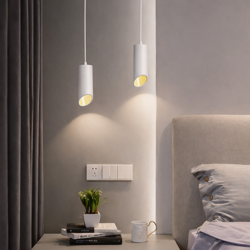 Nowoczesna lampa wisząca LED tuba aluminiowa