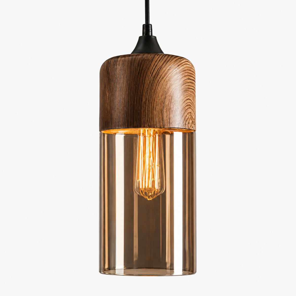 Lampa wisząca szklana retro nowoczesna regulowana