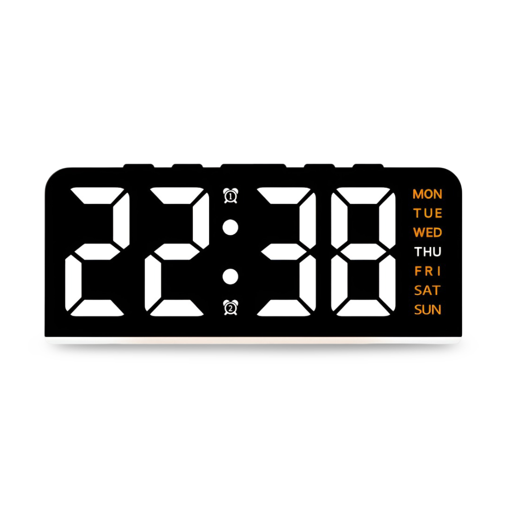 Cichy zegar LED na biurko do sypialni
