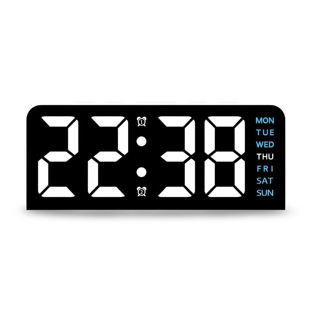 Cichy zegar LED na biurko do sypialni