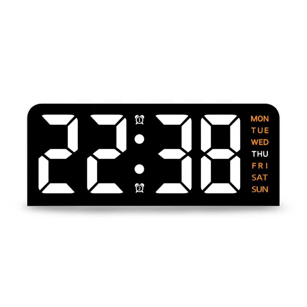 Cichy zegar LED na biurko do sypialni