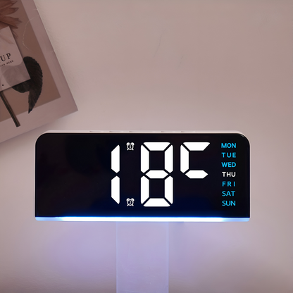 Cichy zegar LED na biurko do sypialni