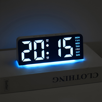 Cichy zegar LED na biurko do sypialni