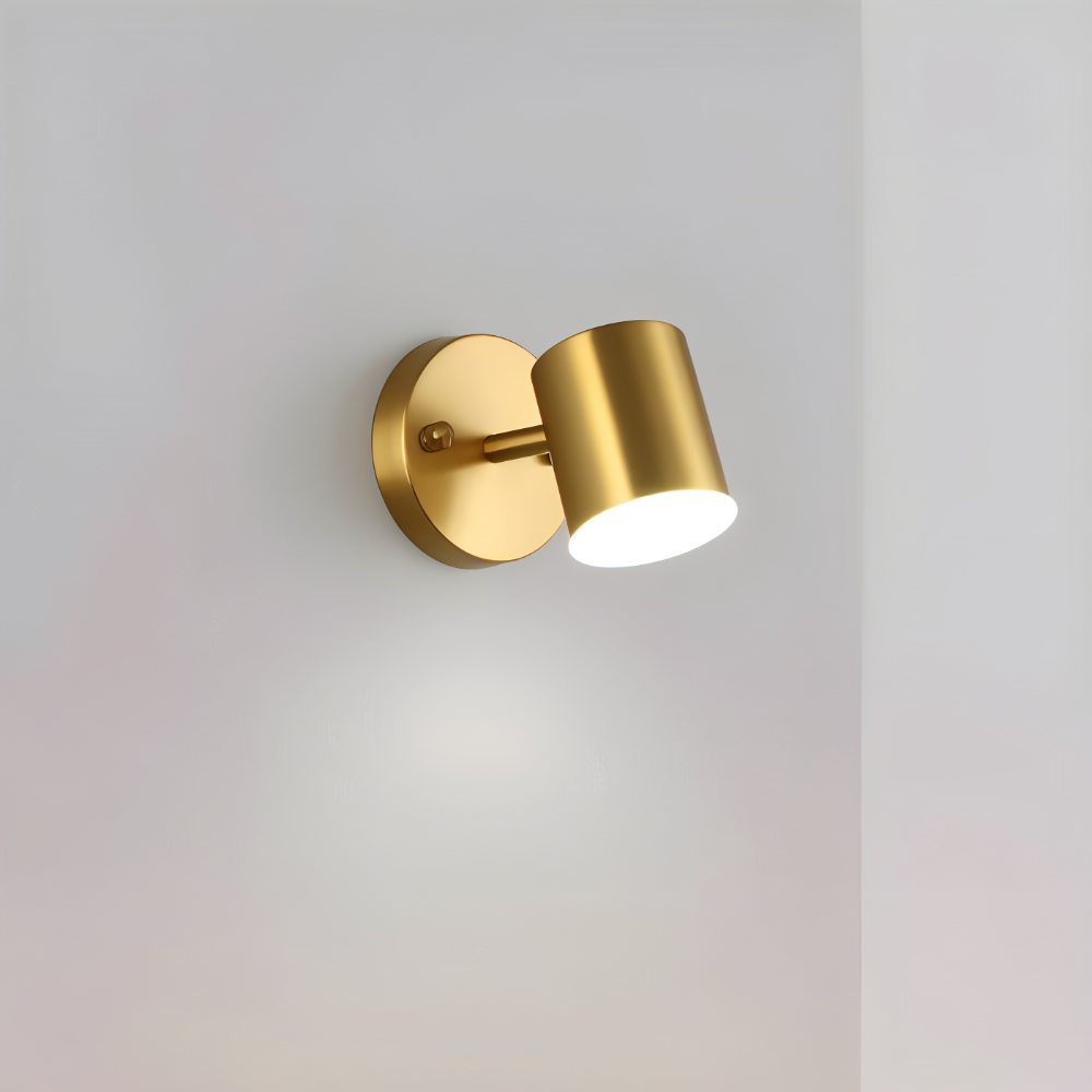 Cylindryczna lampa ścienna LED z żelaza do wnętrz