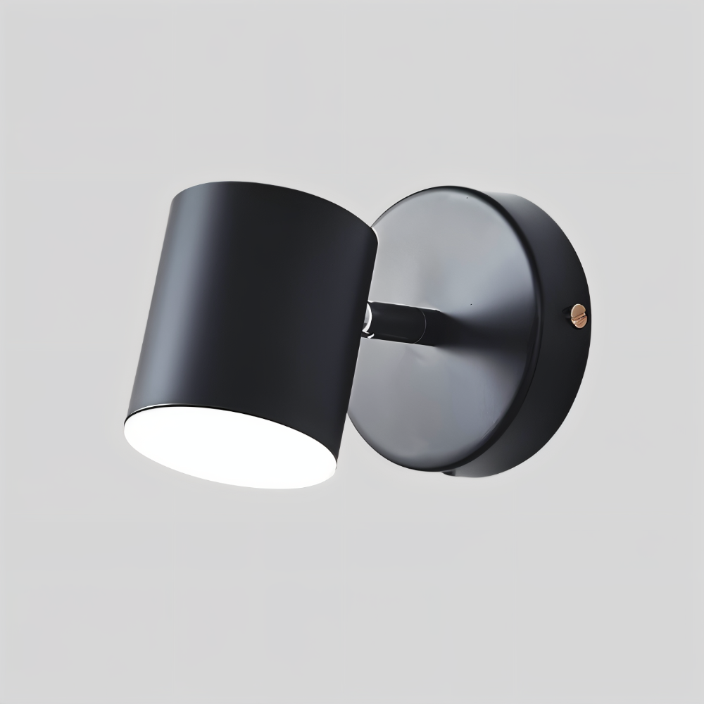 Cylindryczna lampa ścienna LED z żelaza do wnętrz