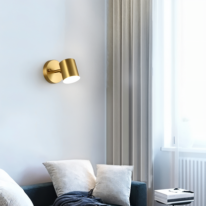 Cylindryczna lampa ścienna LED z żelaza do wnętrz