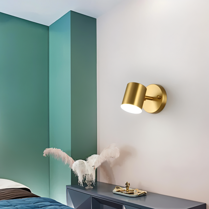 Cylindryczna lampa ścienna LED z żelaza do wnętrz