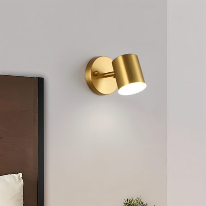Cylindryczna lampa ścienna LED z żelaza do wnętrz