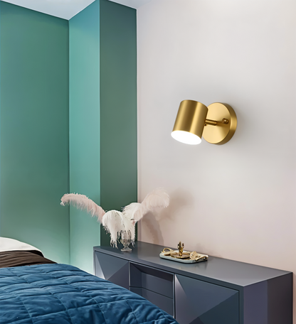 Cylindryczna lampa ścienna LED z żelaza do wnętrz