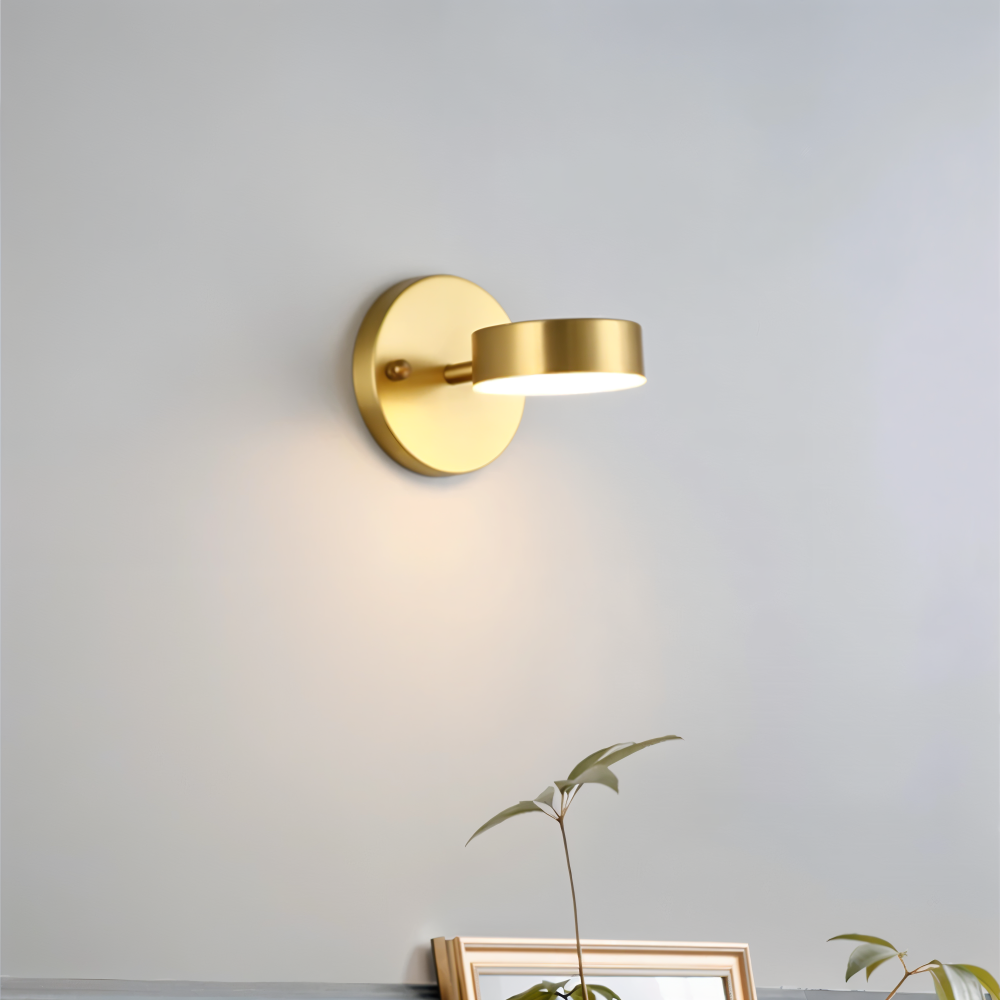 Cylindryczna lampa ścienna LED z żelaza do wnętrz