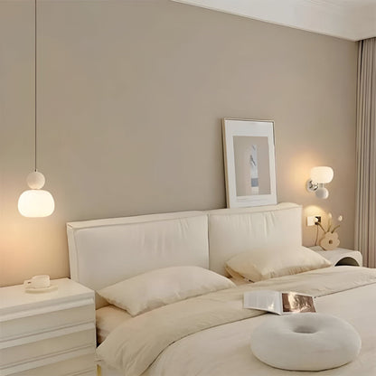 Lampa wisząca Art Deco kremowa z metalową ramą