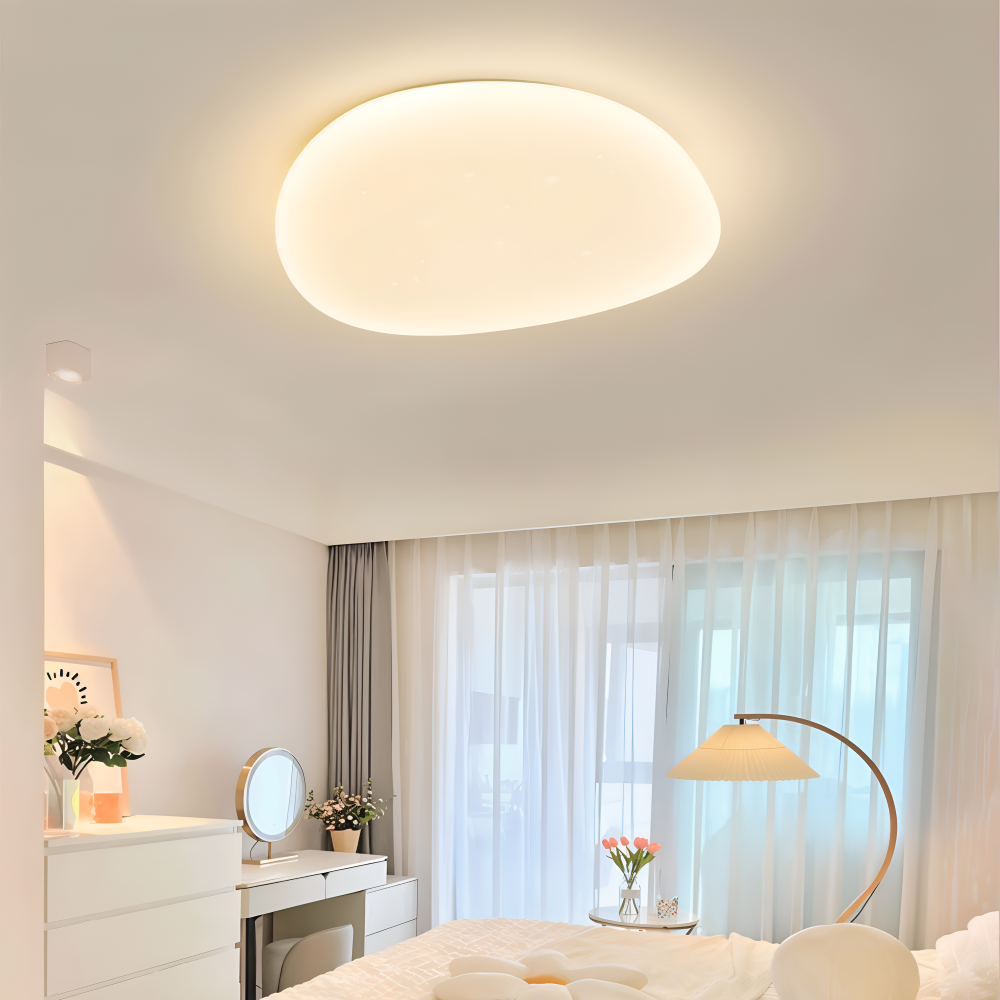 Lampa sufitowa LED z efektem kamyków ściemniana