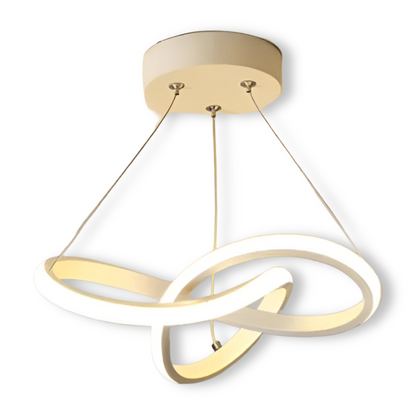 Lampa sufitowa LED spiralna złoto-biała ściemniana