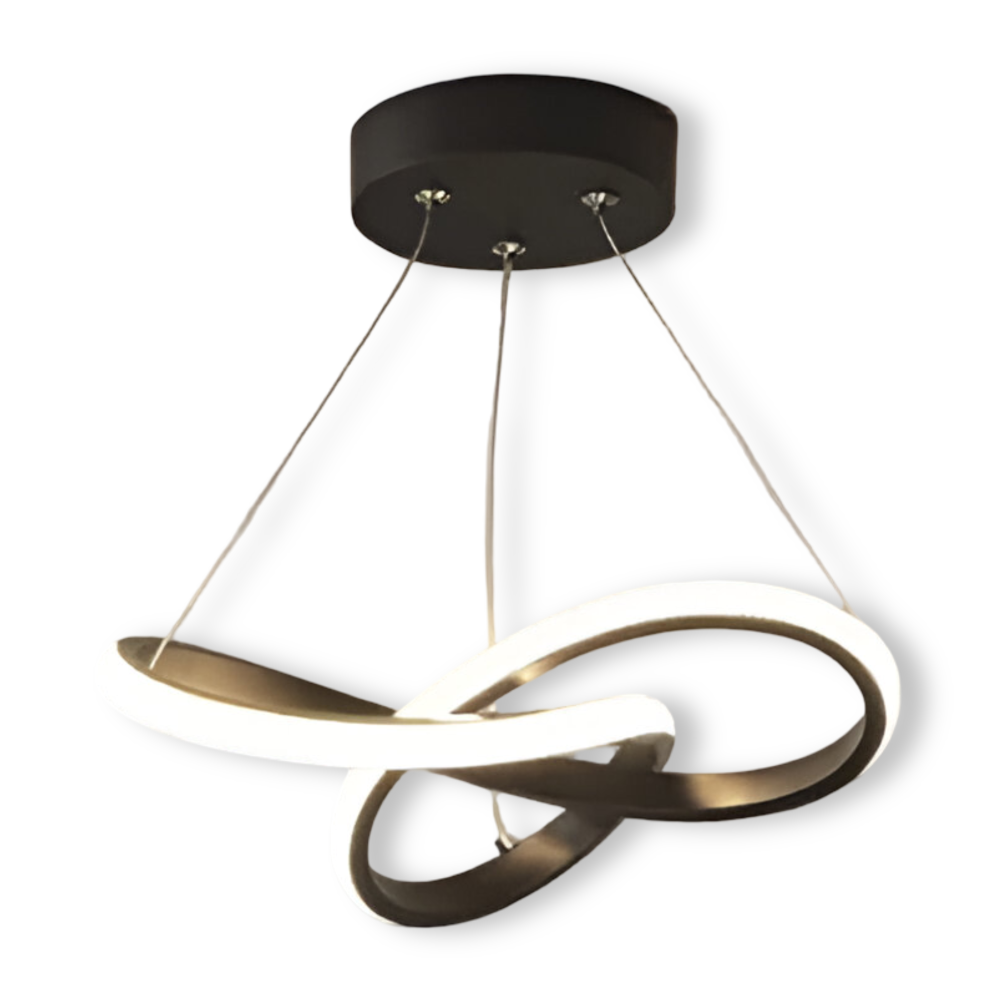 Lampa sufitowa LED spiralna złoto-biała ściemniana