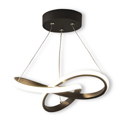 Lampa sufitowa LED spiralna złoto-biała ściemniana