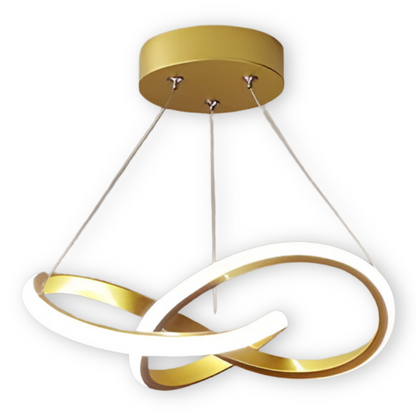 Lampa sufitowa LED spiralna złoto-biała ściemniana