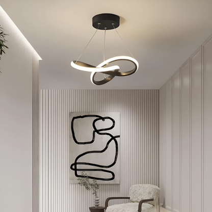Lampa sufitowa LED spiralna złoto-biała ściemniana
