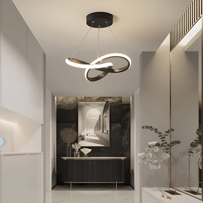 Lampa sufitowa LED spiralna złoto-biała ściemniana