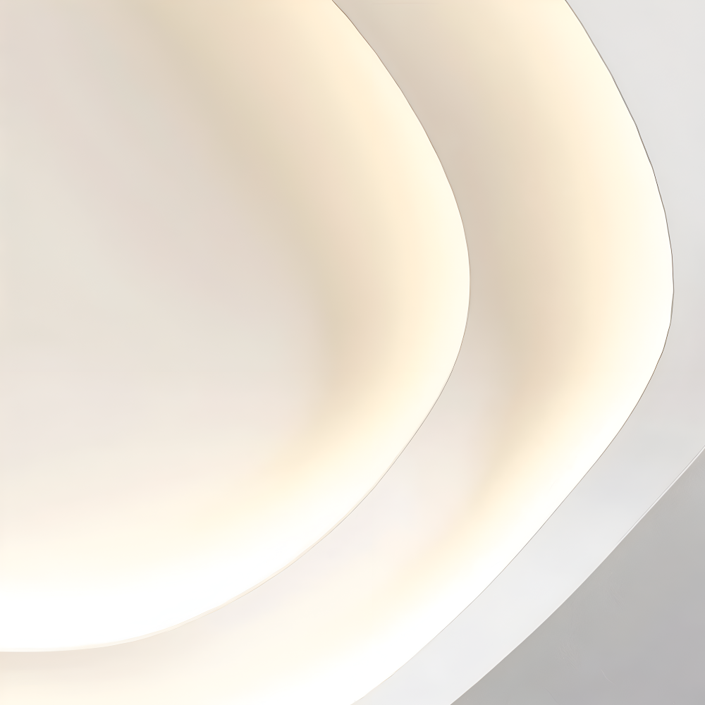 Biała lampa sufitowa LED nowoczesna do sypialni