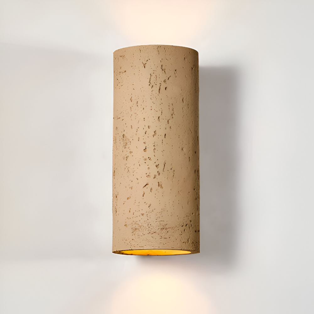 Cylindryczna lampa ścienna LED Wabi Sabi góra dół