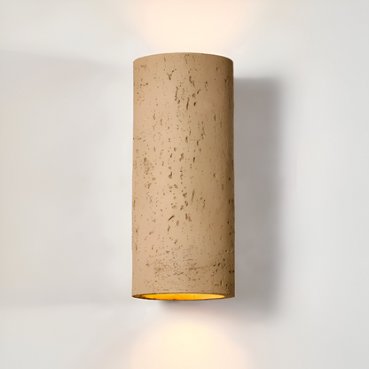 Cylindryczna lampa ścienna LED Wabi Sabi góra dół