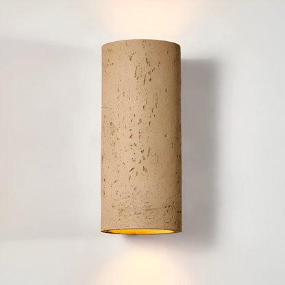 Cylindryczna lampa ścienna LED Wabi Sabi góra dół