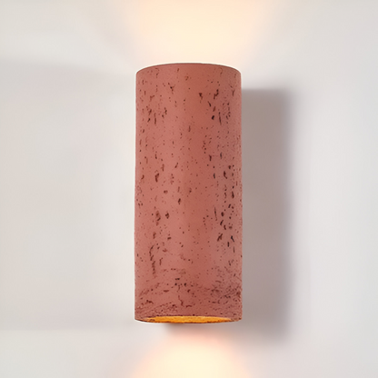 Cylindryczna lampa ścienna LED Wabi Sabi góra dół