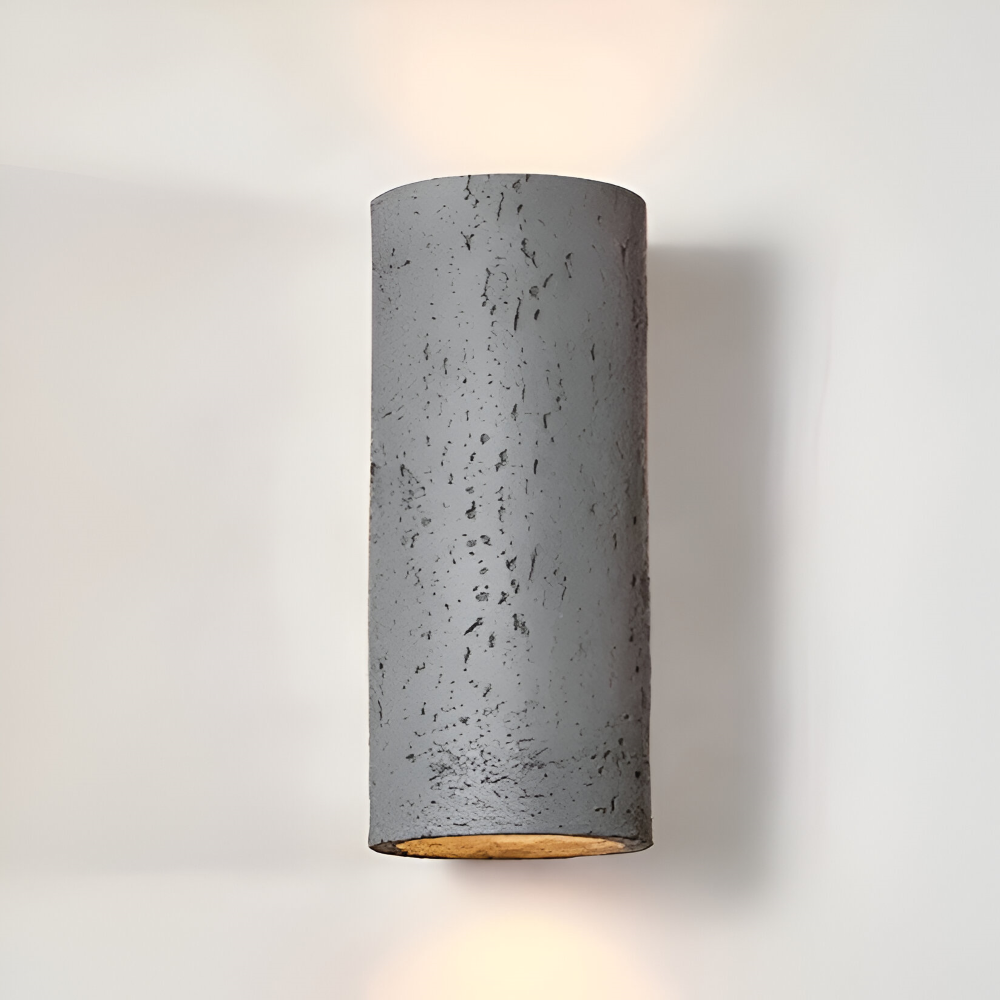 Cylindryczna lampa ścienna LED Wabi Sabi góra dół